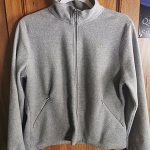 L Long Sleeve Zip Up Sweater